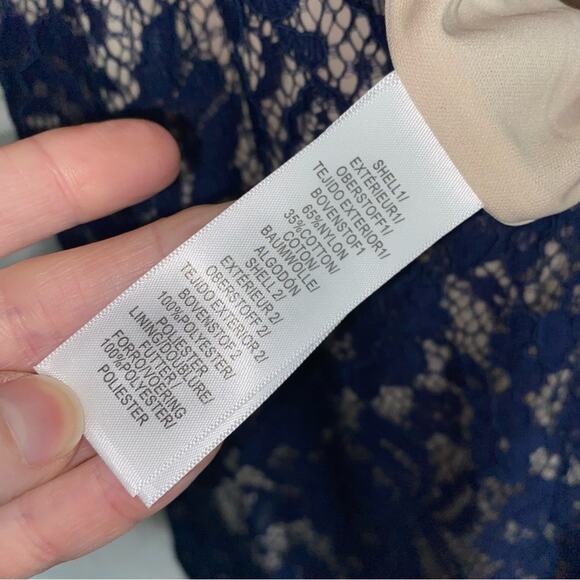 NEW Aidan Mattox Blue Lace Deep V Bodycon Cocktail Evening Party Dress sz 2 NWT - Picture 11 of 14